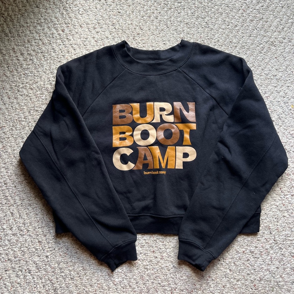 Burn Boot Camp Black Cropped Sweatshirt
